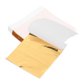 Operitacx 100 Sheets Gold Foil Art Metallic Foil Flakes DIY Gold Foil Gilding Crafting Imitation Metallic Leaf Imitation Metallic Silver Foil Metallic Flakes for Nails Anodized Aluminum