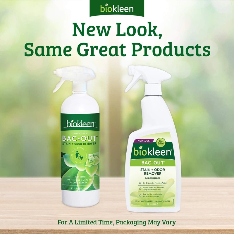Biokleen Bac-Out Enzyme Stain Remover - 32 Ounce - Natural