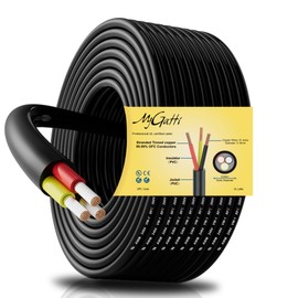 18 Gauge 3 Conductor Electrical Wire 35 FT, 18AWG UL 2464 Stranded Power Cable, Tinned Oxygen Free Copper Wire, Lamp Lighting, Automotive, LED Strips, 18/3 Cord Extension Low Voltage Cable, Black