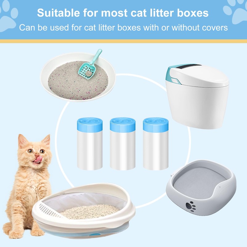 UptVin 30 PCS Large Cat Litter Tray Liners, Cat Litter