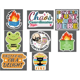 8 Pcs Cute Funny Fun Nurse Retractable Badge Reel Accessories Set Medical Nursing Healthcare Badge Holder Pack Dumpster Fire Frog Cat Chaos Coordinator Doctor Social Worker Badge Clip RN CNA ID Card