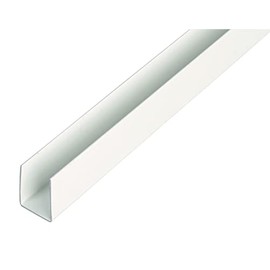 Alberts 498924 U-Profile, Plastic, White, 1000 x 10 x 10 mm, Set of 13