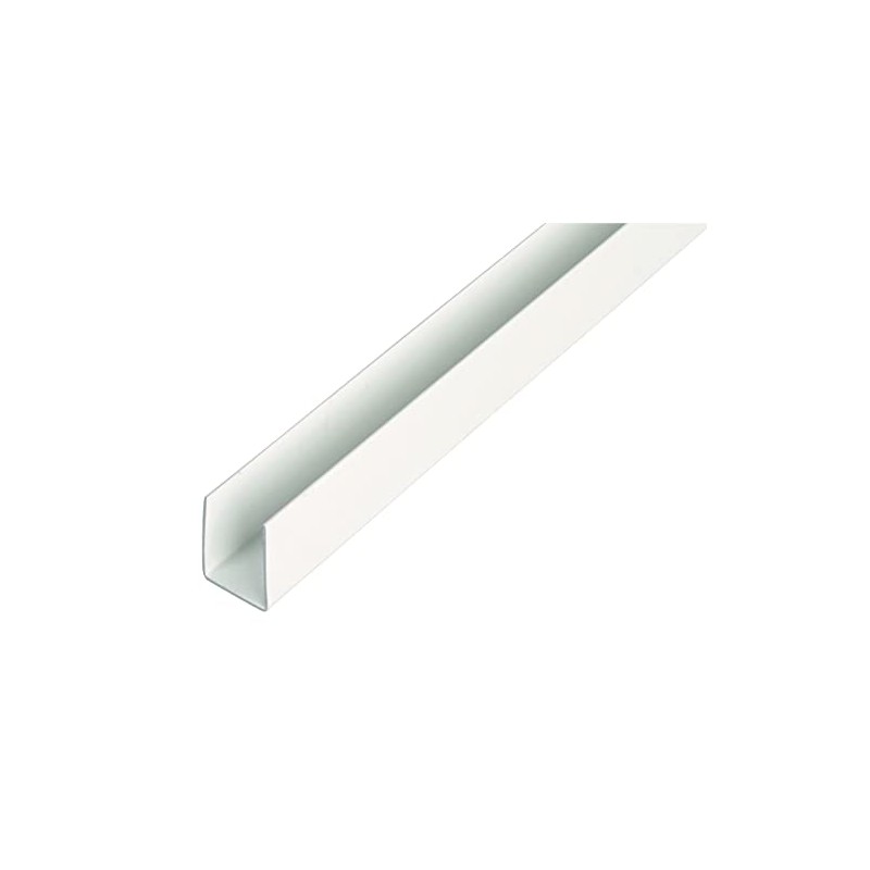 Alberts 498924 U-Profile, Plastic, White, 1000 x 10 x 10