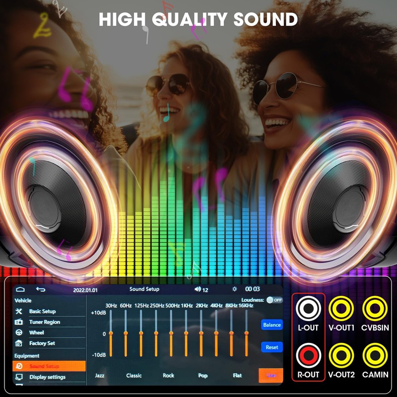 Single Din CarPlay Stereo Receiver: 6.5 Inch Android Auto Touchscreen