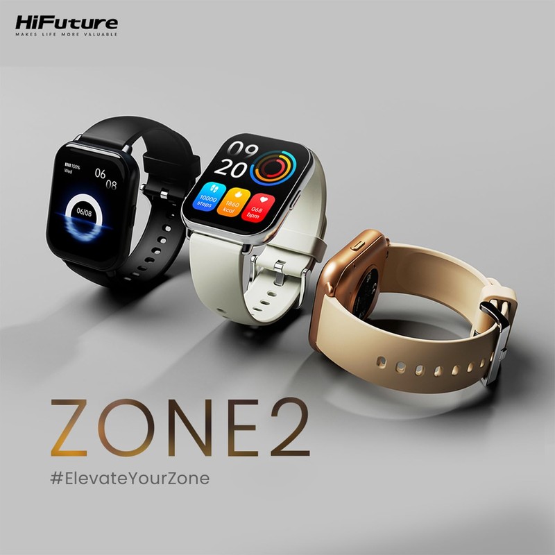 HiFuture Future Zone2 Bluetooth Calling Smart Watch, Pink