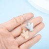 Set of 2 Rose Gold Angel Friendship Necklace Set for