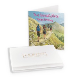 Hunts England - Luxury Boxed Niece Walking Fun Birthday Card - Milo's - Walkers Birthday Card For Niece - Birthday Card For Hiking Fan Niece - Card In Keepsake Box