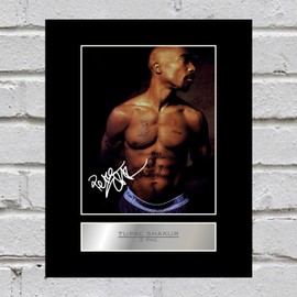 Tupac Shakur Mounted Photo Display