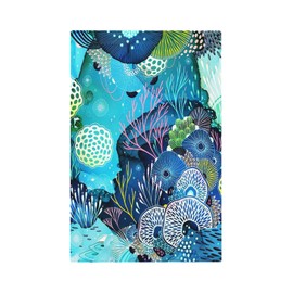 Blue Teal Coral Sea Ocean Underwater No Blank 1-Gang / 5 x 3 IN Decorative Light Switch Plate Cover Wall Plate Standard Size Wallplate Electrical Device Outlet Cover