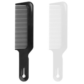 Luckious 2 PCS Flat Hairdressing Comb with Hanging Hole Durable Salon and Styling Comb for Cutting,Detangling,and Washing White and Black