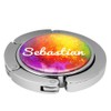 Taschenhalter Color Paint Personalisiert mit Namen Sebastian printplanet Chrom