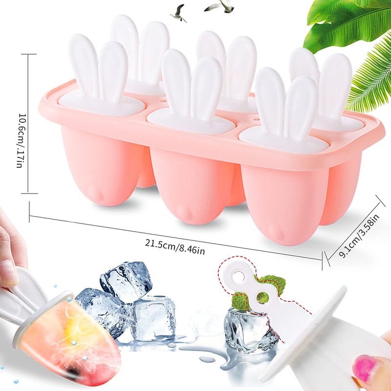 Zaloife Ice Lolly or Popsicle Moulds, Set of 6, LFGB