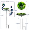 HapiGarden 32 Inch Height Peacock Bird Baths, Small Glass Birdfeeder