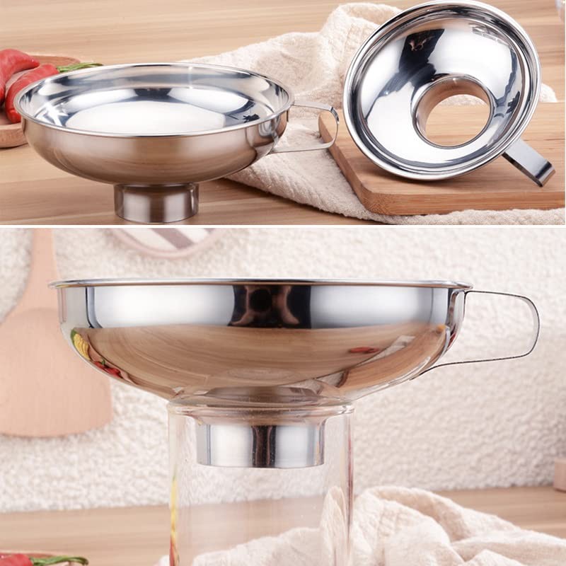 Desirable Roat Commercial Jam Grain Stainless Funnel Funnel (Large)