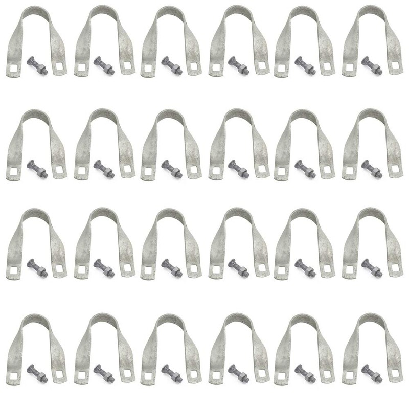 Cross-Connector (Purlin Bracket) for Greenhouse - Galvanized Steel (12 Pack