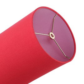 Aspen Creative 31306 Contemporary Drum (Cylinder) Shaped Spider Construction Lamp Shade in Imperial Red, 8" wide (8" x 8" x 11")