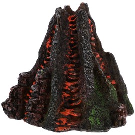 Fish Tank Volcano, Volcano , Reastic Resin Volcano Decorative Fish Tank Landscaping, Volcano Aquarium Volcano Ornaments for Home