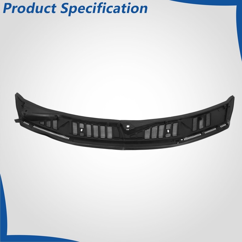 WFLNHB Plastic Windshield Window Wiper Cowl Cover Grille Kit Black