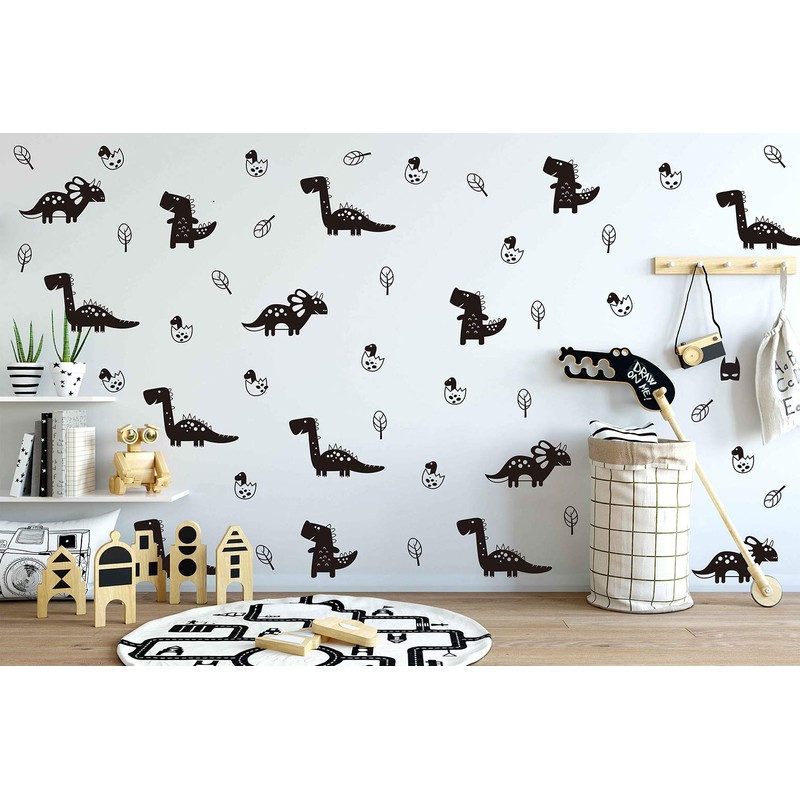 Melissalove Wall Decal Dinosaurs 52pcs/Pack dinasaurs Wall Decor Stickers for