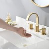 Phiestina 8 Inch 3 Hole 2 Handle Waterfall Widespread Brushed