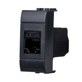 FANTON 23700-32 Data Socket RJ45 UTP 180° CAT.5e Tool-Free Crimping with Adapter for Plates and Brackets Bticino Living Light/International