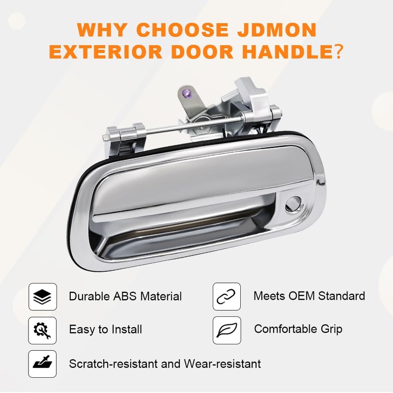JDMON Chrome Tailgate Door Handle Replacement for Toyota Tundra 2000-2006