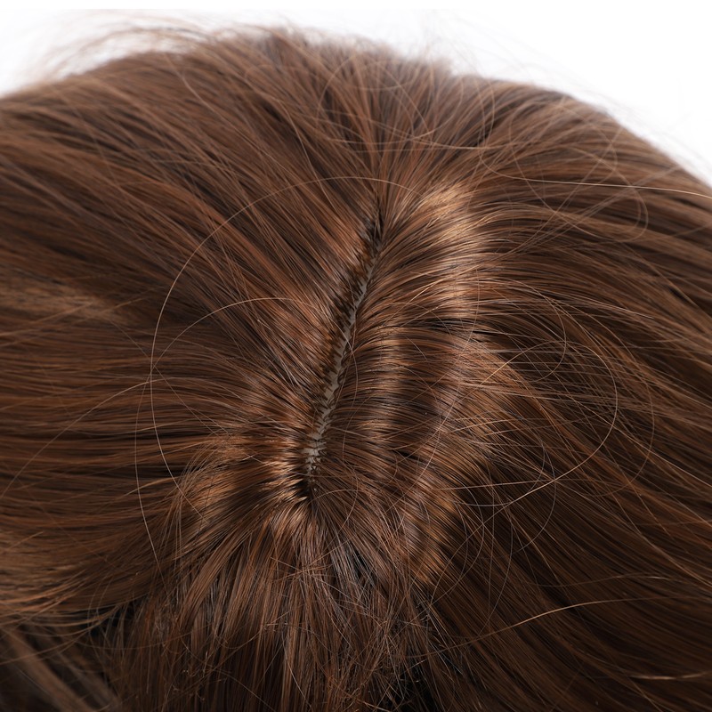Light Brown Straight Wigs High Temperature Fiber Women Light Brown