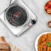 OVENTE Electric Countertop Single Burner, 1000W Cooktop with 6" Stainless