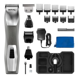 WAHL Chromium 11-in-1 Multigroomer, Eyebrow Trimmer, Body Trimmer, Beard Trimmer for Men, Stubble Cutting, Body Shaving, Face Care, Fully Washable, Men's Grooming Kit