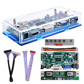 Owootecc NT68676 HDMI VGA DVI Arcade Audio Input LCD Controller Driver Boards Kit with Housing for HSD190MEN4 M170DE06 M170EG01 17" 19" 1280x1024 4CCFL 30 Pin LCD Panel, Fits Arcade1Up Monitor