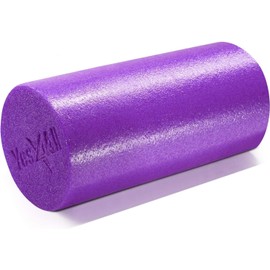 Yes4All Medium Firm Round PE Foam Roller 12, 18, 24, 36 Inches for Pilates, Yoga, Stretching, Balance & Core Exercises, 12 Inches, Purple
