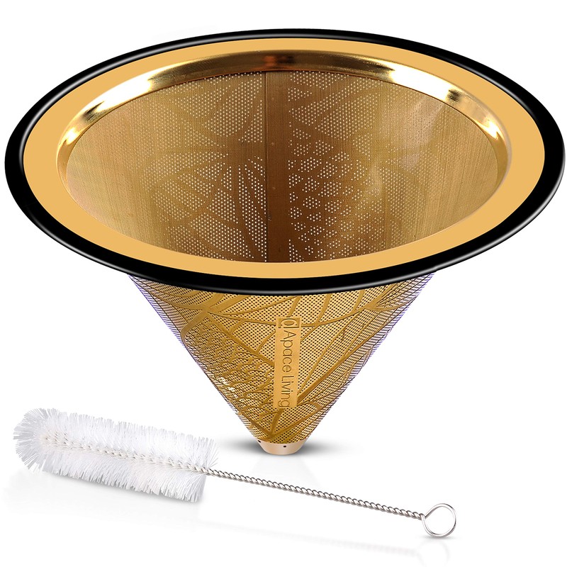 Stainless Steel Coffee Filter Compatible with Chemex Hario Bodum &