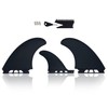 OITRCSS Surfboard Fin Set, 3 Fins (2 Side Big+1small Center