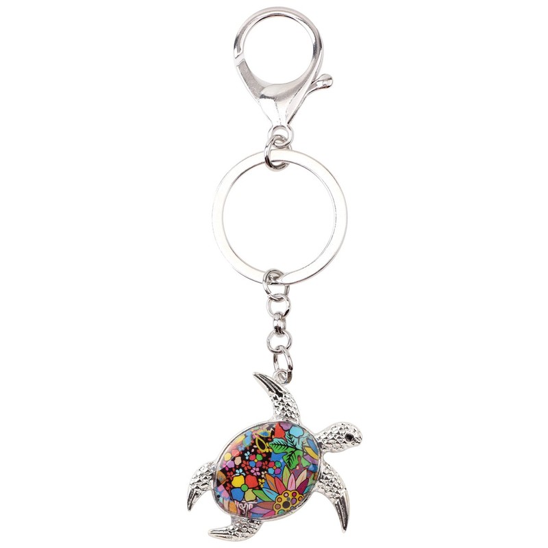 DUOWEI Cute Turtle Key Ring Tortoise Decorative Sea Turtle Gifts
