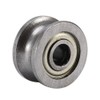 10pcs U624ZZ Miniature Steel U-groove Guide Pulley Rail Ball Bearing