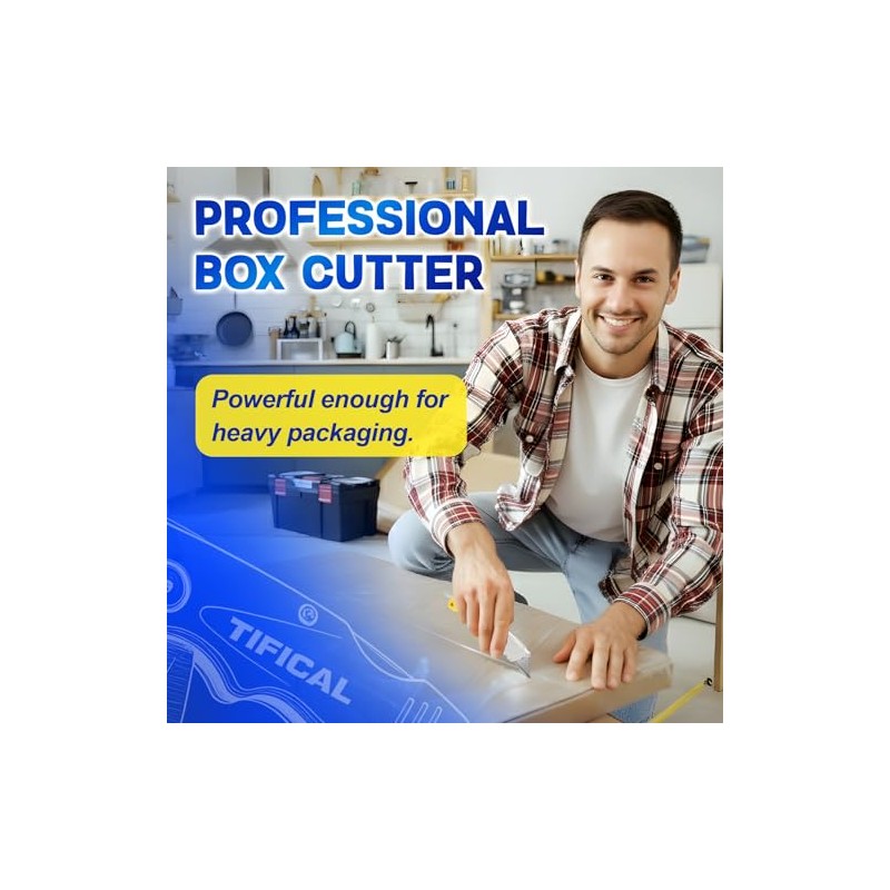 Box Cutter, Quick Change Folding Box Cutter with Clip, Folding