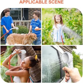 GASLAND CAMPLUX 5FT Portable Hand-Held Showerhead High-Pressure w/Garden Hose for Camper