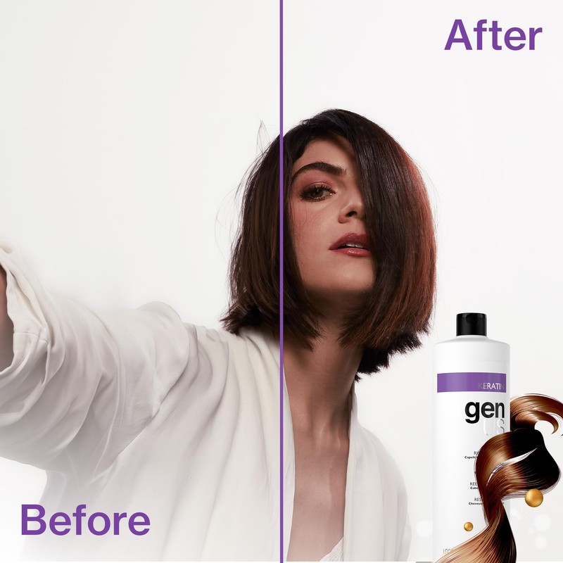 GENUS Keratin Anti-Frizz Cream - Restructuring Hair Cream Enriched with