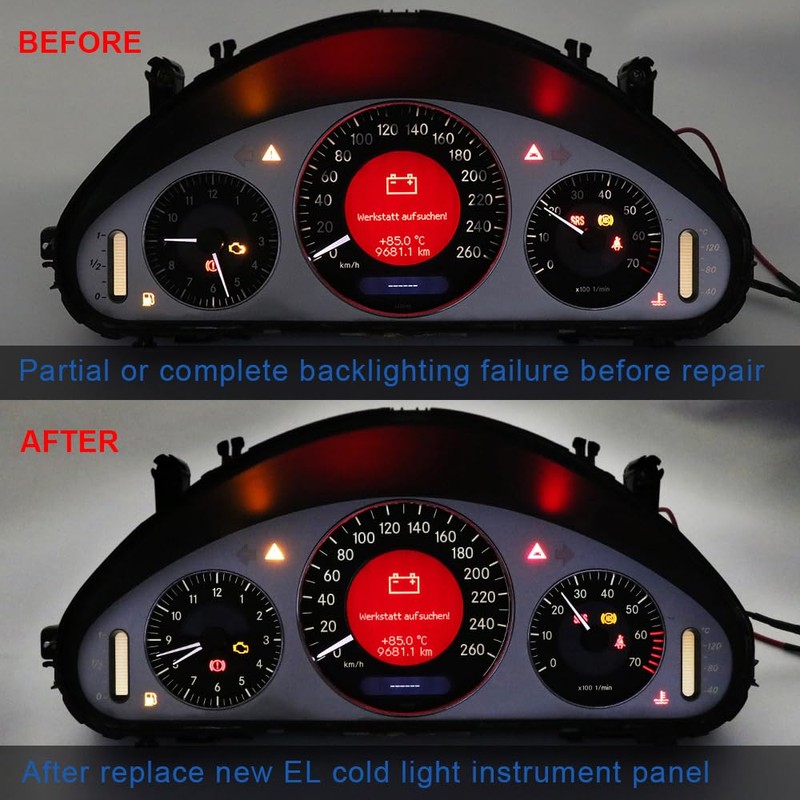 EL Cold Light Panel Replacement for Mercedes W211 W209 C219