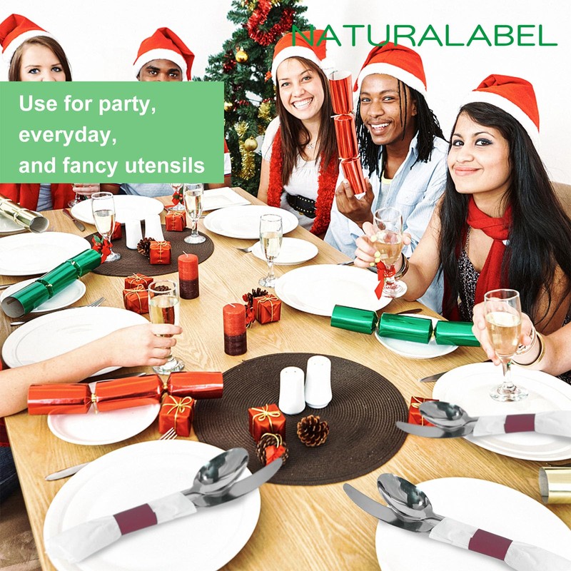 NATURALABEL Bulk Pack of 8,000, Self-Adhesive Napkin Bands for Small