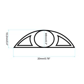 sourcing map 7.9ft Floor Cord Cover PVC Cable Protector 0.3"D Cable Management Maroon Red