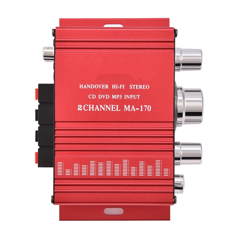 Mini 12V 2 Channel HiFi Stereo Bass Audio Power Amplifier