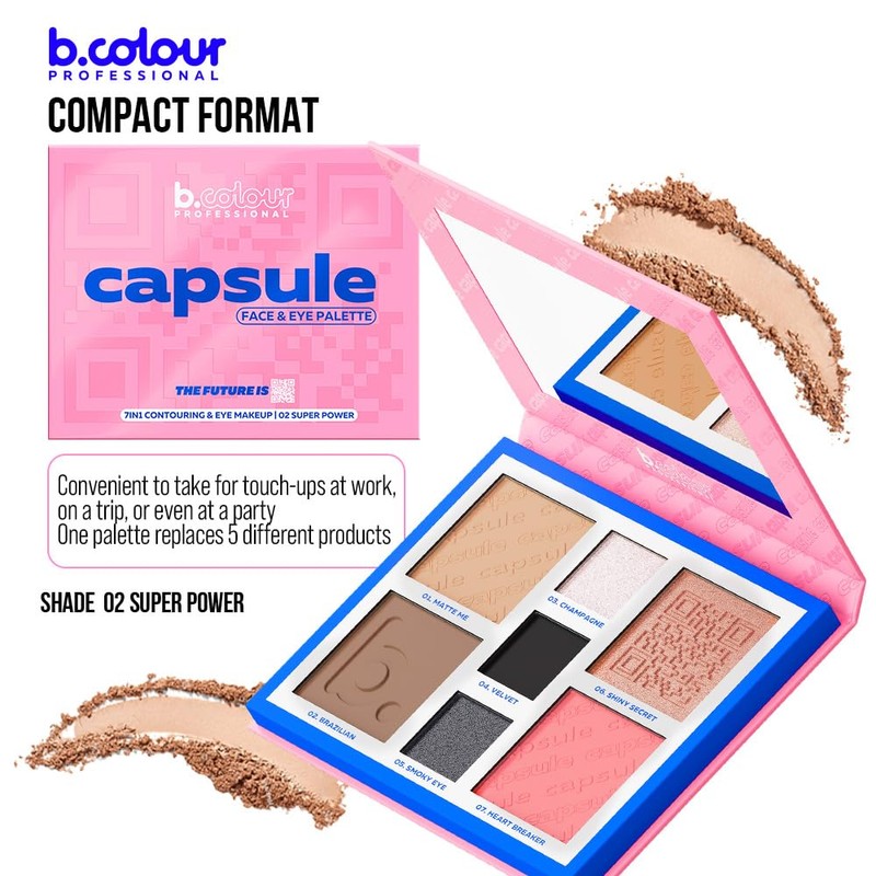 Contouring Face and Eyes Palette / 02 Super Power, Pro