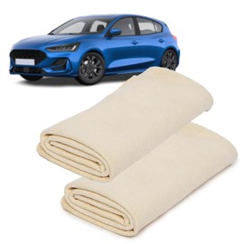 GEMMAHW 2 Pcs Chamois Leathers for Car 60x40 cm (UK Company), Large Shammy Leather Cloth Absorbent Car Drying Towel, Car Chamois Cloth for Window, Glass, Mirrors, Auto Detailing