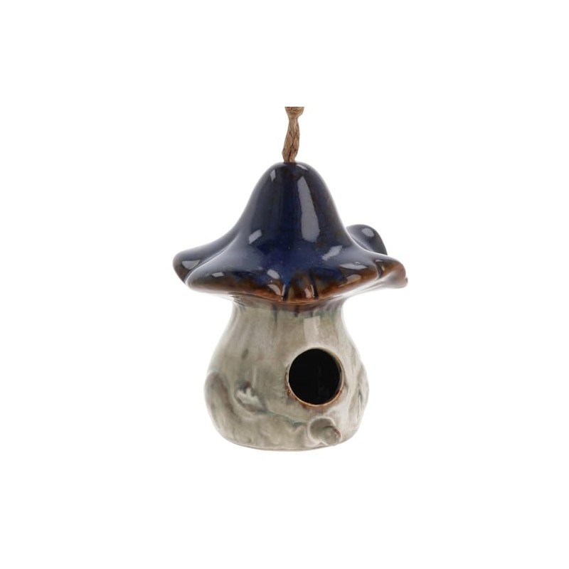Shudehill Giftware Magical Mushrooms Bird House - Red & Blue