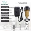 SINKINGDOM SinkTop Air Switch Kit (Long Full Brass Button) for
