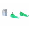 Miniblings Zip Stud Earrings Upcycling Light Green Handmade Fashion Jewellery