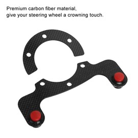 Ausla Steering Wheel Horn Button, Carbon Fiber Outer Horn Button Kits for MOMO/// 6 Screw Steering Wheel, Premium with Single/Double Button (Pair)