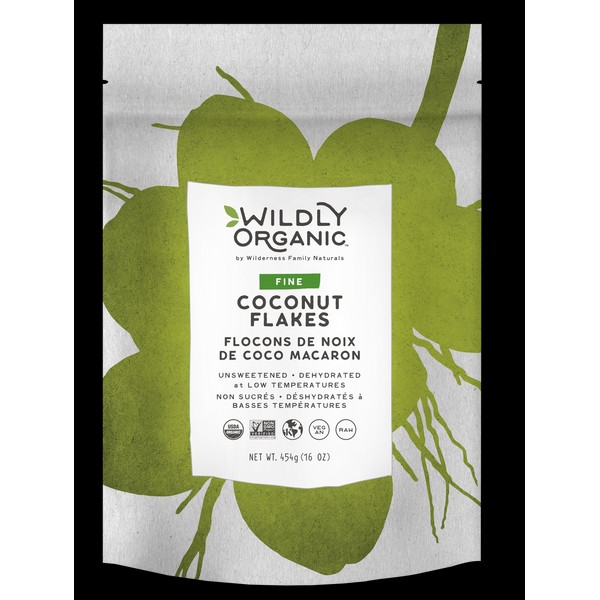 Wildly Organic Dehydrated Fine Coconut Flakes Unsweetened 454 grams