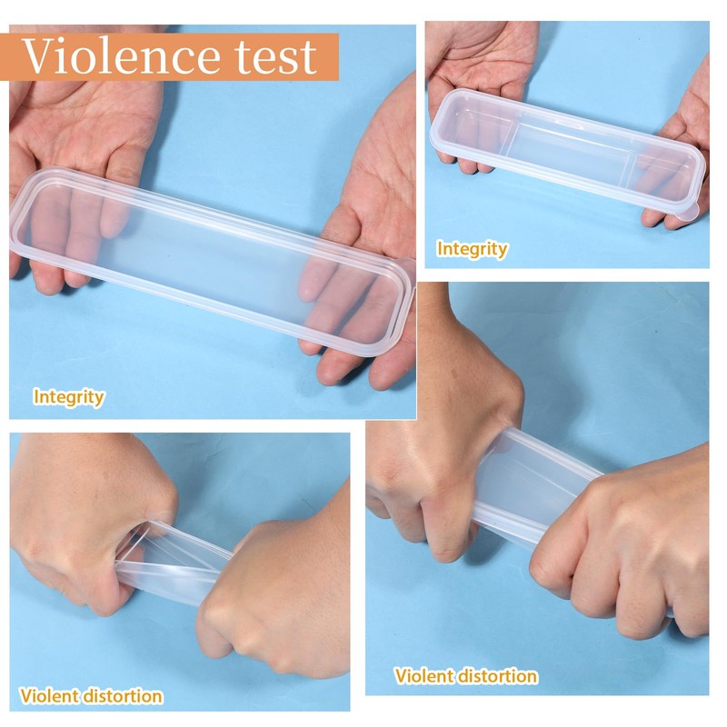 Utensil Holder for Lunch Box, 2 Pcs Clear Utensil Case